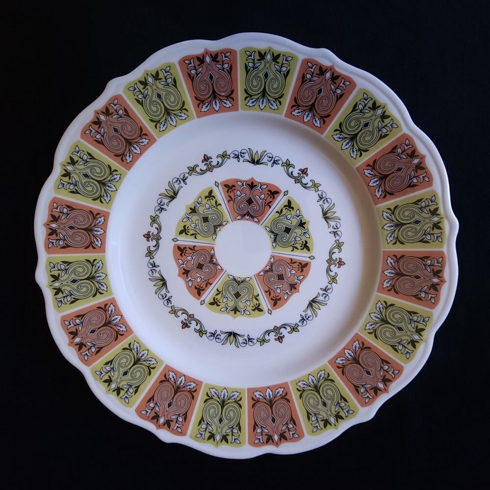 Vintage Syracuse China CORAL JADE Dinner Collectible Plate From Old Adams Hotel